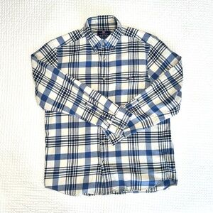 Vineyard Vines Island Twill Classic Fit Tucker Shirt, Navy Plaid, Mens Medium